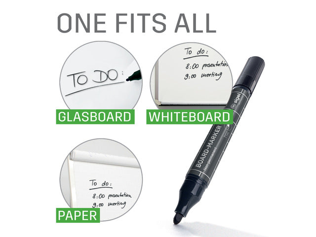 Whiteboardstift Sigel 4 kleur Zwart/blauw/rood/groen