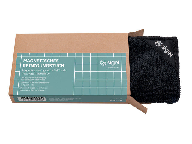 Reinigingsdoek Sigel magnetisch Zwart 250 x 250 mm