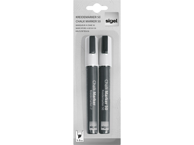 Krijtstift Sigel set 2 stuks met wigpunt 1-5 mm