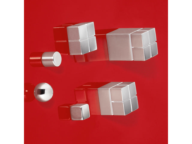 Magneten Sigel voor glasbord set 6stuks zilverkleurig C5 sterk 10x10x10mm