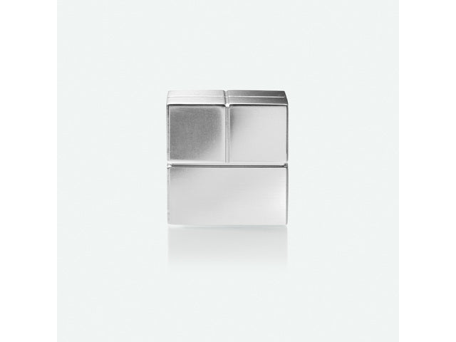 Magnetverschluss für Glasbord, 1 Stück, silberfarben, C20, Super-Stärke, 20 x 20 x 20 mm