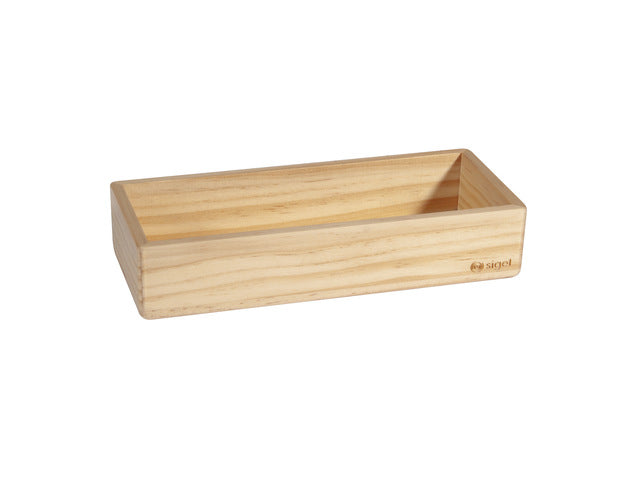 Dennenhouten opbergdoos magnetisch 175x40x55mm