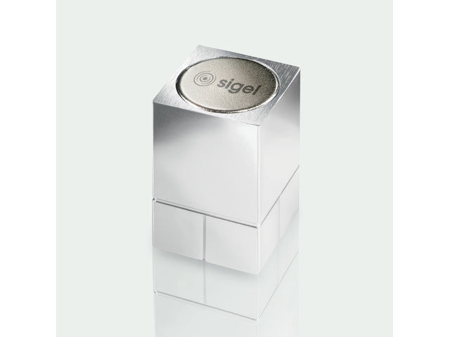 Magneten Sigel voor glasbord set 2stuks zilverkleurig C30 Ultrasterk 20x30x20mm