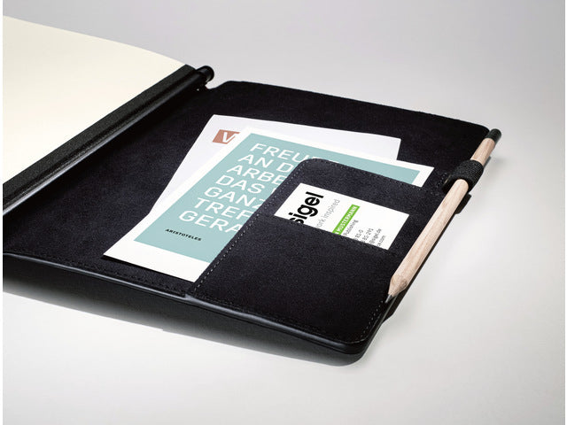 Business Organizer Conceptum Flex Kunstpapier, A5, schwarz, strukturierte Schrift, To-Do-Listen-Schrift und Sprachnotizen-Schrift