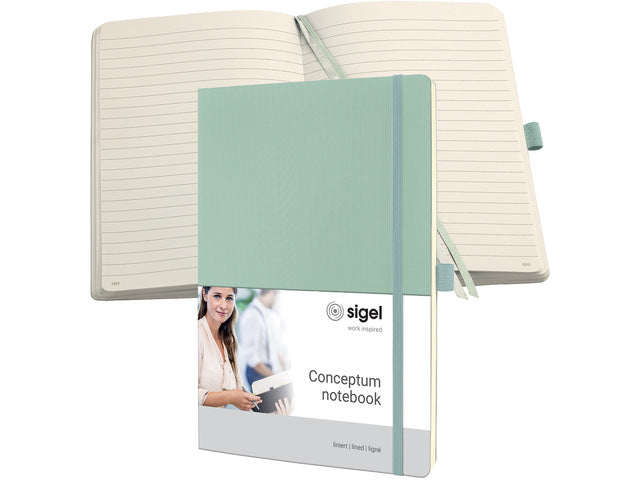 Notitieboek Conceptum A4 MINTGROEN lijn 194pag 80gr SC