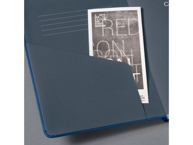 Notitieboek Conceptum A5 blauw metallic gelinieerd hardcover