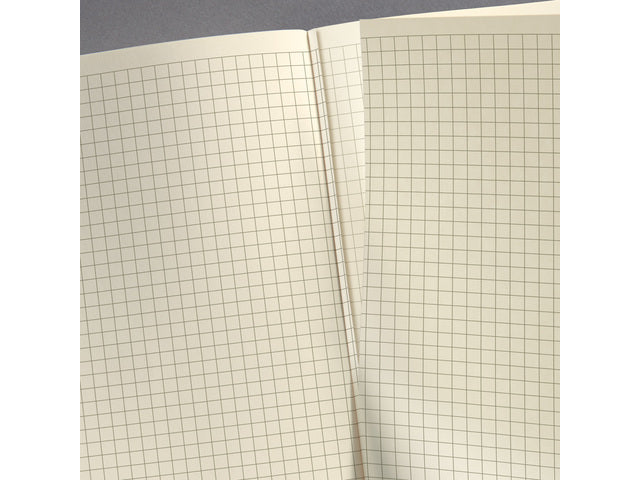 Notitieboek Conceptum A5 Beige 5mm ruit hardcover. Nummerde pagina's, inhoudsopgave, sluiting dmv elastiek, lus voor pen, 2 leeslintjes. 194 pagina's 80 grams chamoiskleurig papier. PEFC-gecertificeerd