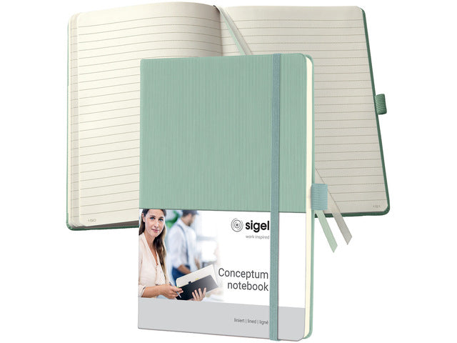 Notitieboek Conceptum A5 MINTGROEN lijn 194pag 80gr HC