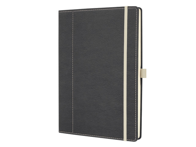 Notitieboek Conceptum A4 grijs-wit punt-uitgelijnd 194pag 80gr HC