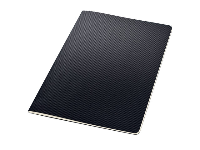 Notitieboek Conceptum A4 zwart 5mm ruit softcover. 64 pagina's 80 grams chamoiskleurig papier. Ontmoet snelzak. 4-voudige perforatie, kopregel voor datum. PEFC-gecertificeerd