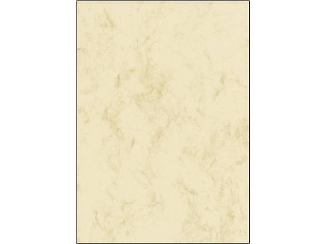 Designpapier Sigel A4, 200 g, Packung mit 25 Vel, Marmor, Beige
