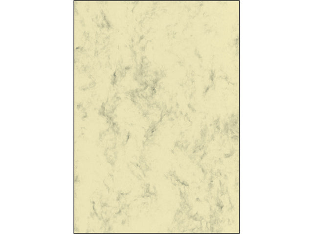 Designpapier Sigel A4, 200 g, Packung mit 50 Vel, Marmor, Beige