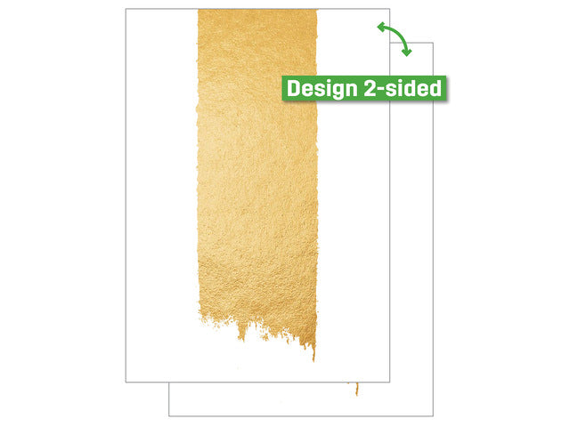 Papier mit Motiv Sigel, Goldener Pinselstrich, zwei Motive, hochwertiger Karton, FSC Mix Cred (Tinte/Laser/Kopie), 200 g, A4, 50 Vel