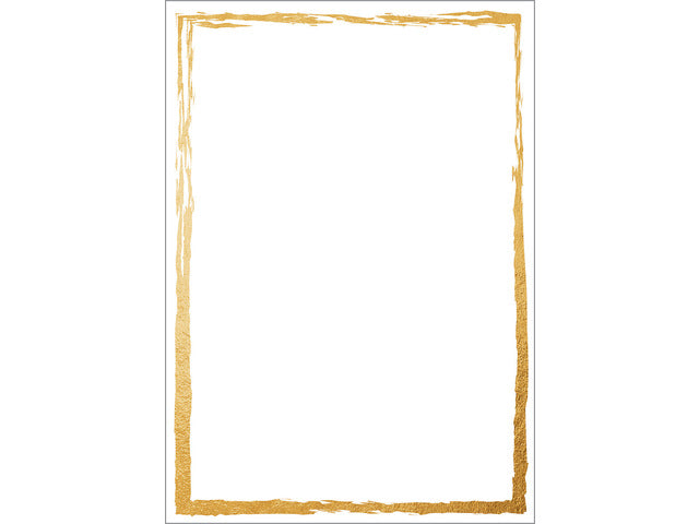 Papier mit Motiv Sigel, goldener Rahmen, zwei Motive, hochwertiger Karton, FSC Mix Cred (Tinte/Laser/Kopie), 200 g, A4, 50 Vel