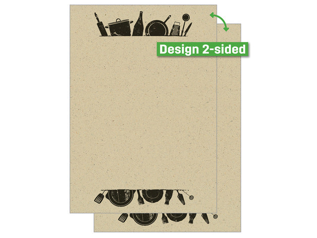 Papier mit Motiv Sigel, Küchenutensilien, zwei Motive, Graspapier, FSC Mix Credit (Tinte/Laser/Kopie), 100 g, A4, 100 Vel