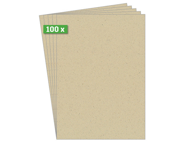 Graspapier Sigel, Blanko-Graspapier, Graspapier, FSC Mix Credit (Ink/Laser/Copy), 100 g, A4, 100 Blatt