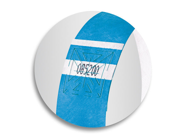 Evenementenbandjes Sigel superzacht, 255x25mm 120 stuks neon blauw