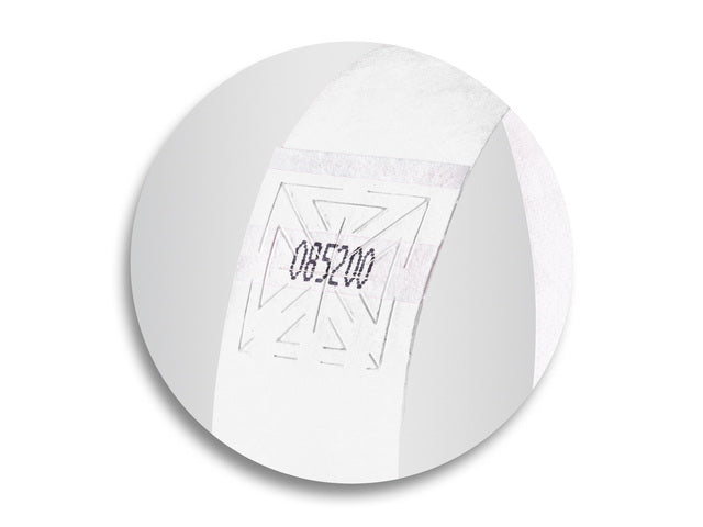 Evenementenbandjes Sigel superzacht, 255x25mm 120 stuks wit