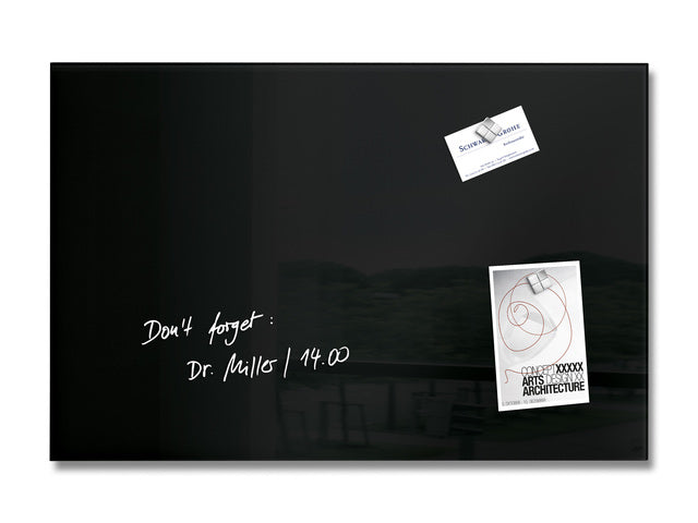 Glasmagneetbord Sigel Artverum 600x400x15mm zwart