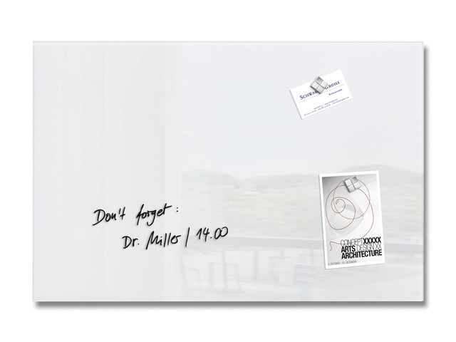 Glasmagneetbord Sigel Artverum 600x400x15mm super wit