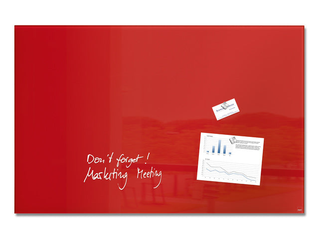 Glasmagneetbord Sigel Artverum 1000x650x15mm rood