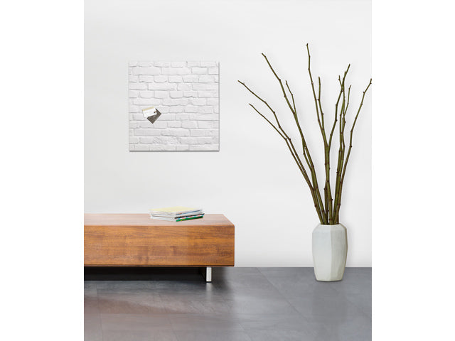 Glasmagneetbord Sigel Artverum 480x480x15mm Witte Klinker