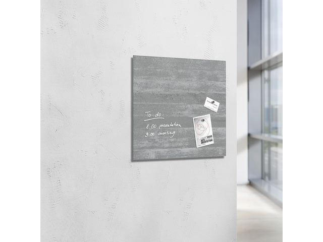 Glasmagneetbord Sigel Artverum 480x480x15mm betondesign