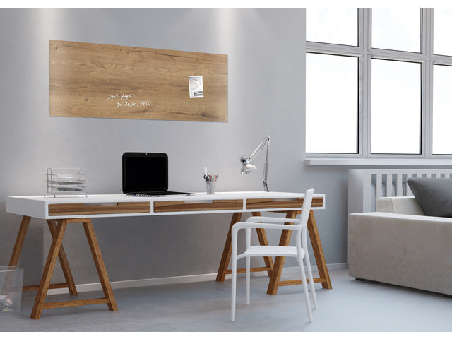 Glasmagneetbord Sigel Artverum 1300x550x15mm Naturel Hout