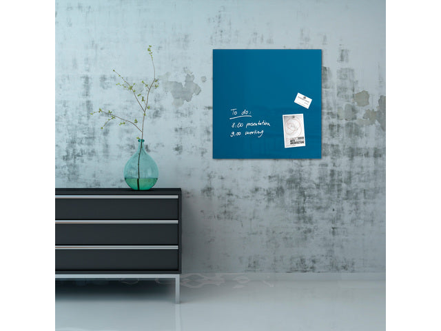 Glasmagneetbord Sigel Artverum 480x480x15mm petrolblauw