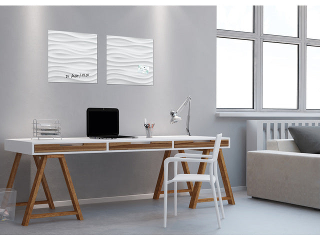 Glasmagneetbord Sigel Artverum 480x480x15mm Wit Golf