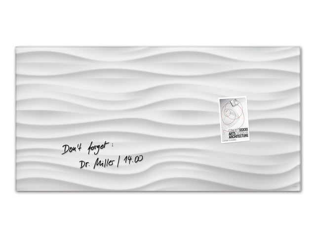 Glasmagneetbord Sigel Artverum 910x460x15mm Wit Golf