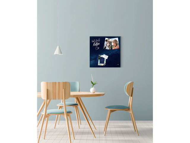 Glasmagneetbord Sigel GALAXY 480x480x15mm 3 magn + bevestigingsmateriaal