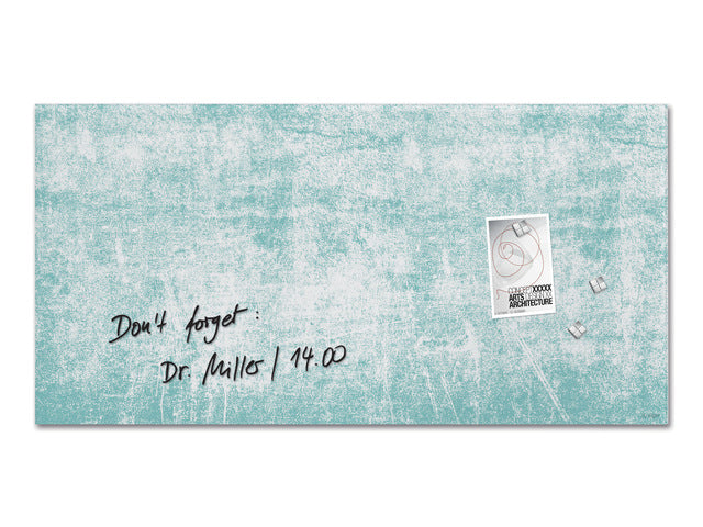 Glas-magneetbord Sigel Artverum Turquoise Wandmat 910x460x15mm