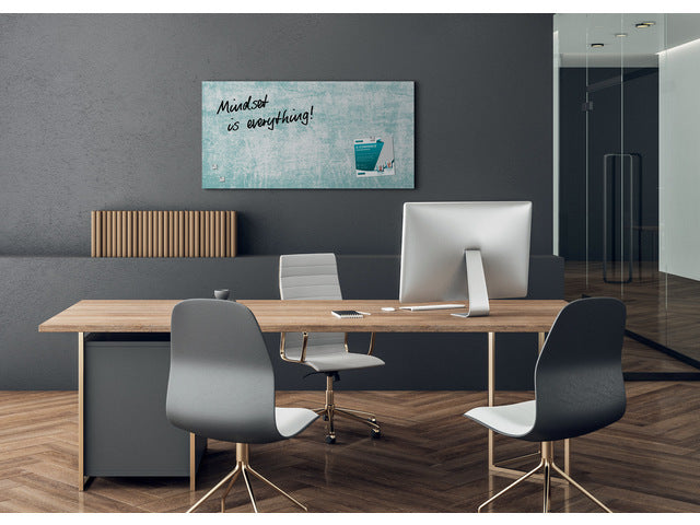 Glas-magneetbord Sigel Artverum Turquoise Wandmat 910x460x15mm