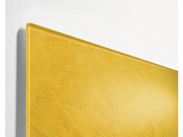 Glas-magneetbord Sigel Artverum Geel Structuur mat 480x480x15mm