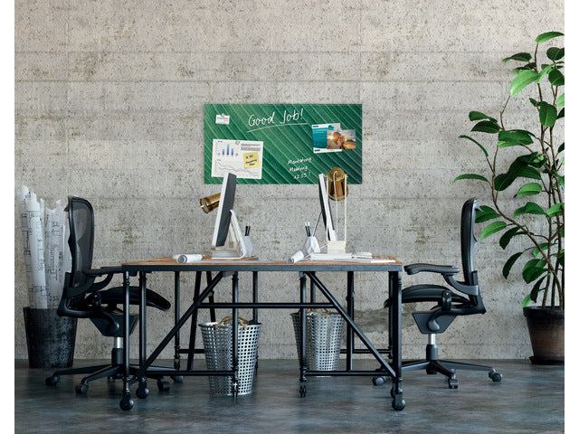 Glasmagneetbord Sigel mat PALM LEAFS 910x460x15mm 3 magn + bevestigingsmateriaal