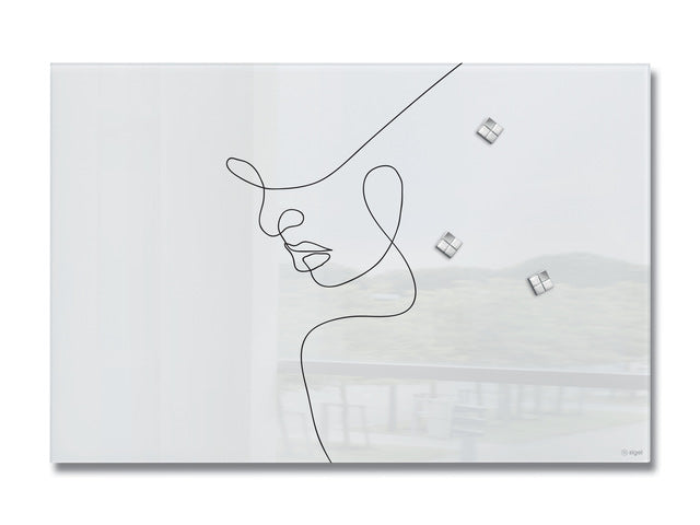 Glas-magneetbord Sigel Artverum Line Art. 600x400x15mm