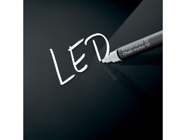 Glasmagneetbord Sigel Artverum LED 480x480x15 zwart