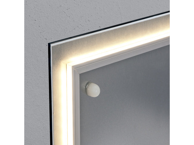 Glasmagneetbord Sigel Artverum LED licht 480x480x15 leisteen