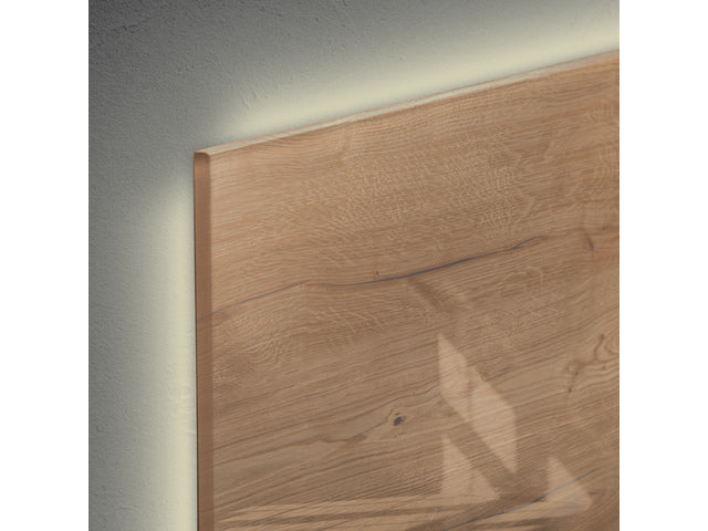 Glasmagneetbord Sigel Artverum LED 480x480x15 Natuurlijk hout