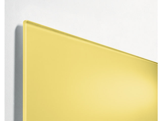 Glas-magneetbord Sigel Artverum mat pastelgeel. 600x400x15mm