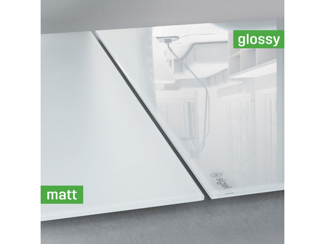 Glas-magneetbord Sigel Artverum mat pastelgeel. 600x400x15mm