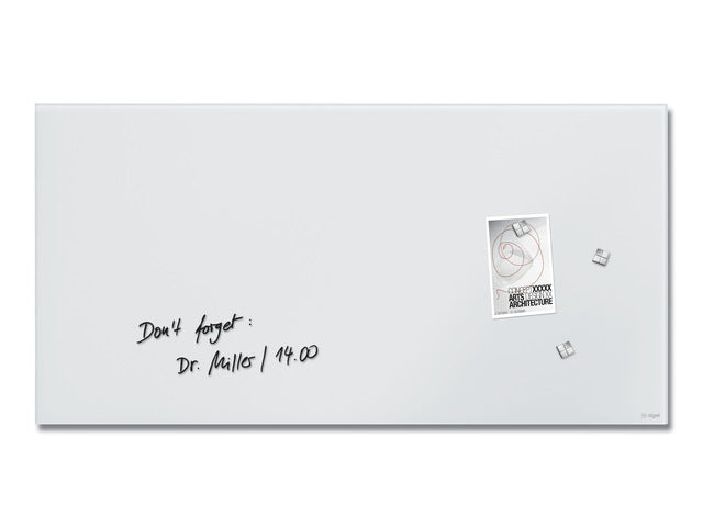 Glas-magneetbord Sigel Artverum mat superwit. 910x460x15mm