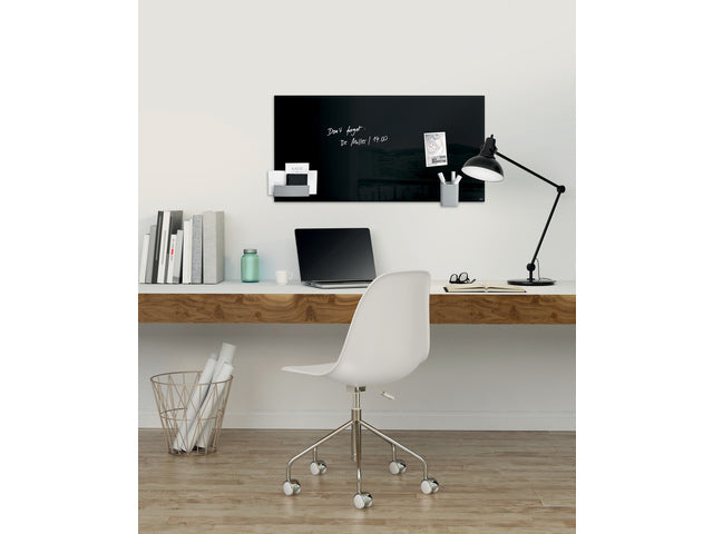 Opbergvak, lichtgrijs, inclusief magnetische clip voor bevestiging aan het glas-magneetbord, kunststof, 160x54x43 mm, 1 st