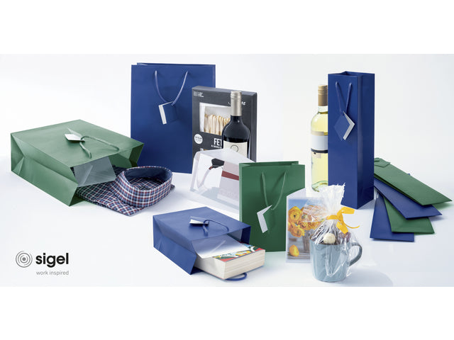 Cadeautas Sigel fles, opaal groen