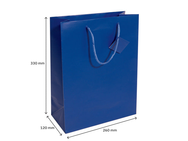 Cadeautas Sigel groot, ultramarijn blauw