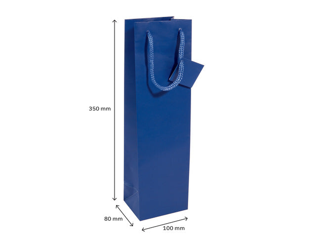 Cadeautas Sigel fles, ultramarijn blauw
