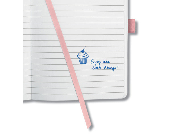 Notitieboek Sigel Jolie Flair A6 hardcover gelinieerd roze