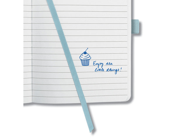 Notitieboek Sigel Jolie Flair A6 hardcover gelinieerd hemelsblauw