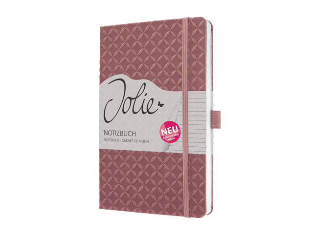 Notitieboek Jolie Flair A5 stoffig rood gelinieerd hardcover